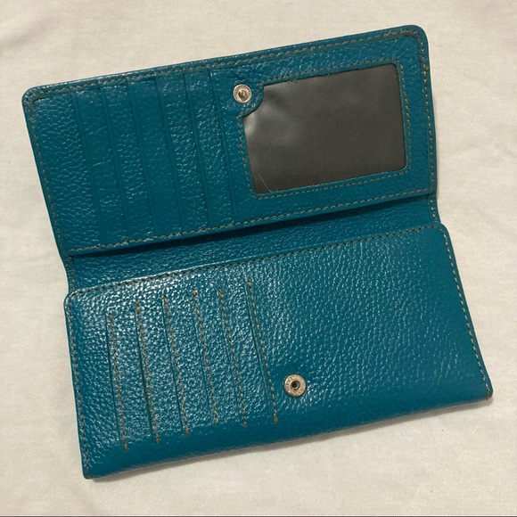 Teal Leather Wallet - Picture 7 of 14